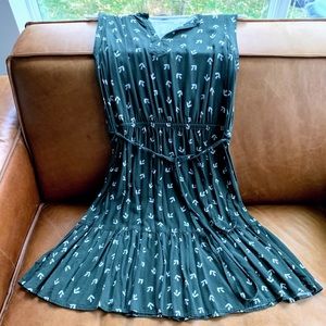 Green LOFT sundress with tie waist